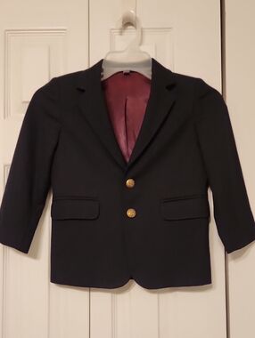 Talbots Kids 100% Wool Blazer With Gold Buttons and Maroon Lining